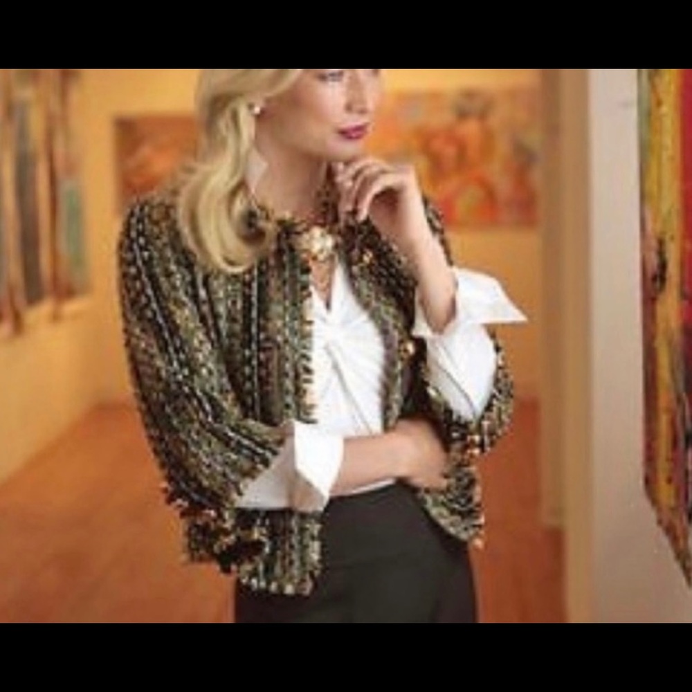 CAbi Black and Gold Tweed Blazer - Picture 5 of 5